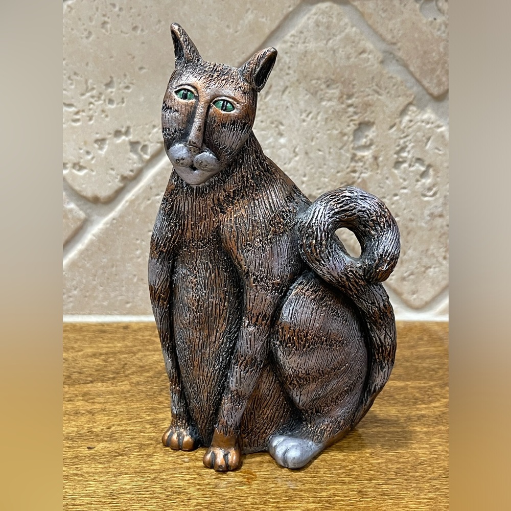 Marsha McCarthy Signed Resin Cat Figure